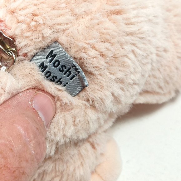 Moshi Moshi Pink Pig Stuffed Animal Plush Zip Back Secret Pocket HTF 9" - Picture 12 of 13